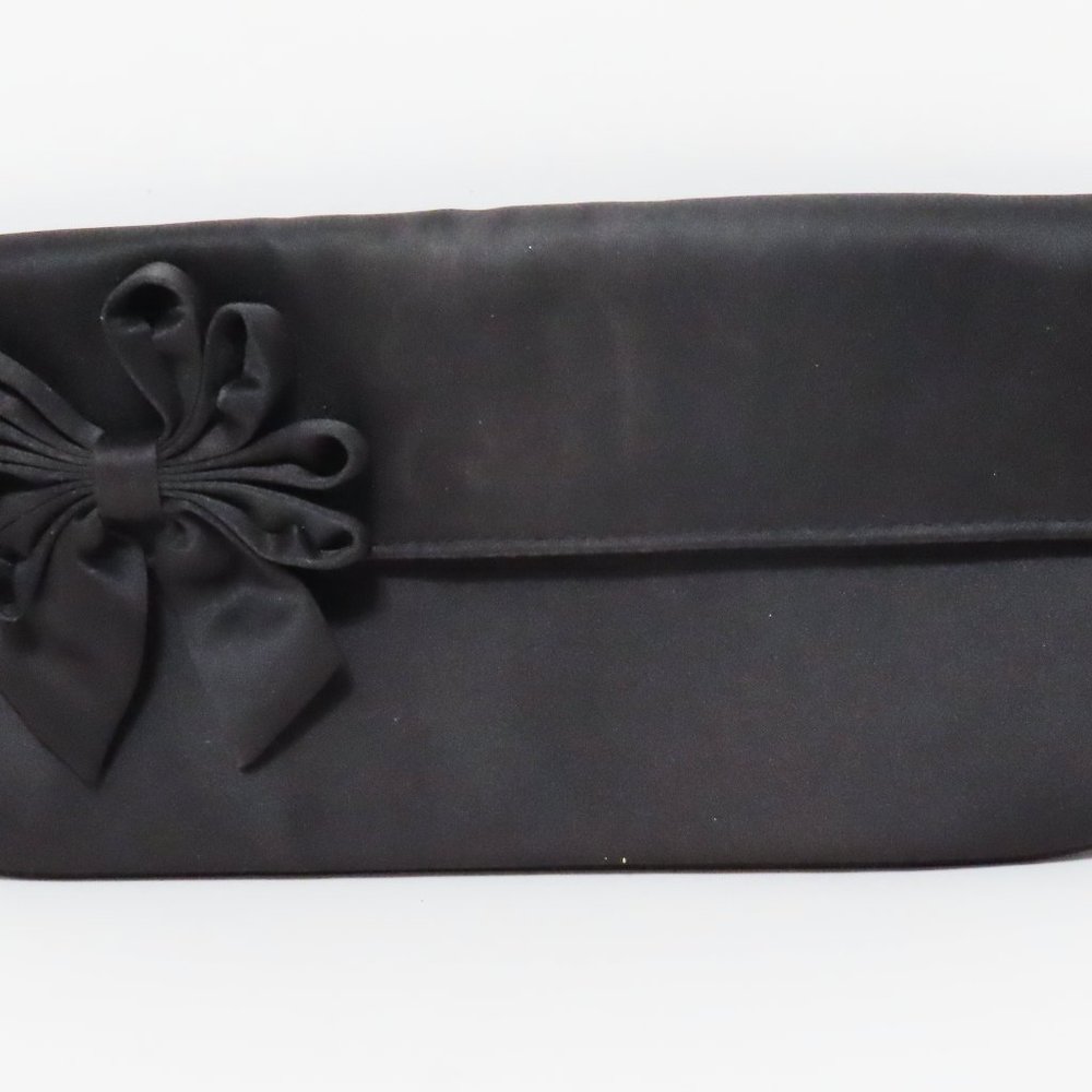 La Regale Black Flap Clutch
